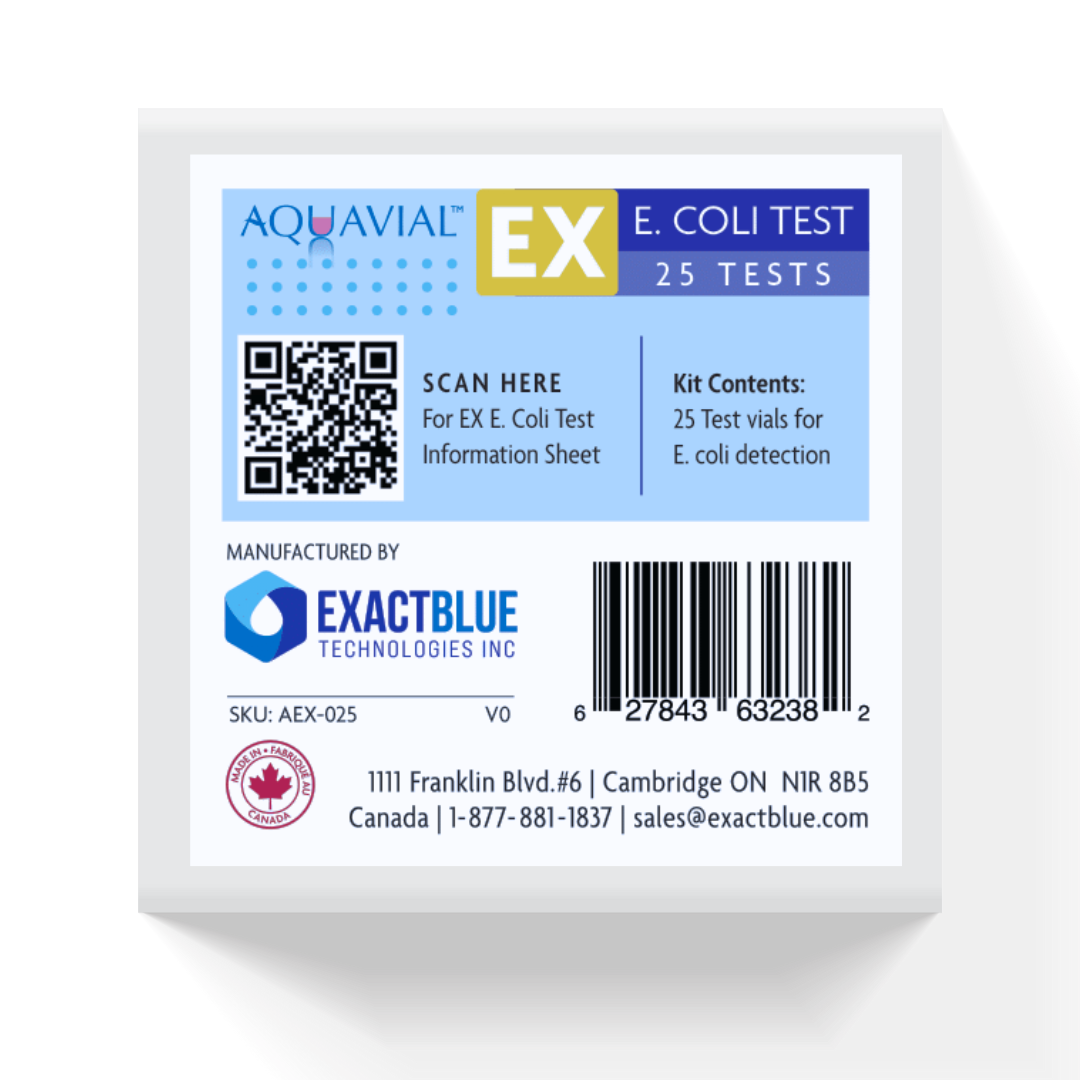 AquaVial EX - 7 Hours E. Coli Detection and Identification Professional Water Test Kit